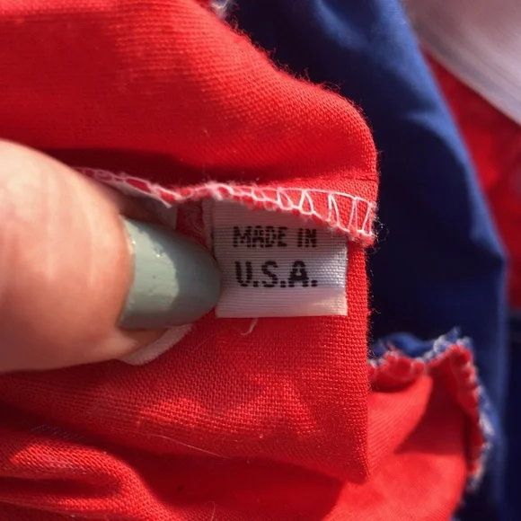 Vintage 70s Red, White, and Blue Patriotic Square Dance Skirt Set - Picture 11 of 11